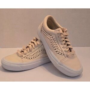Vans Old Skool Weave Whisper Pink Blush Leather Sneakers Women US 6